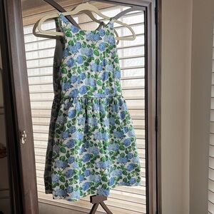 Floral Blue & Green Girls' Sundress